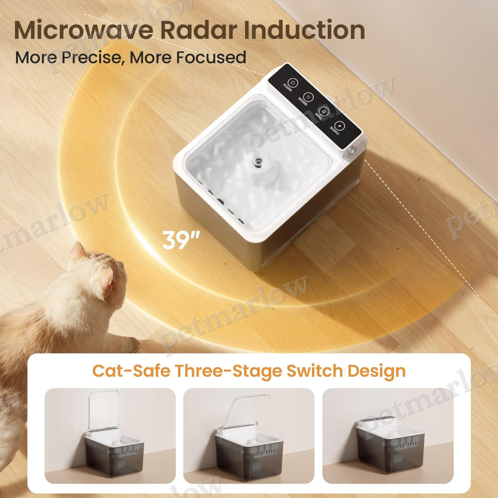 Automatic Pet Water Dispenser with Radar Sensing – view 3
