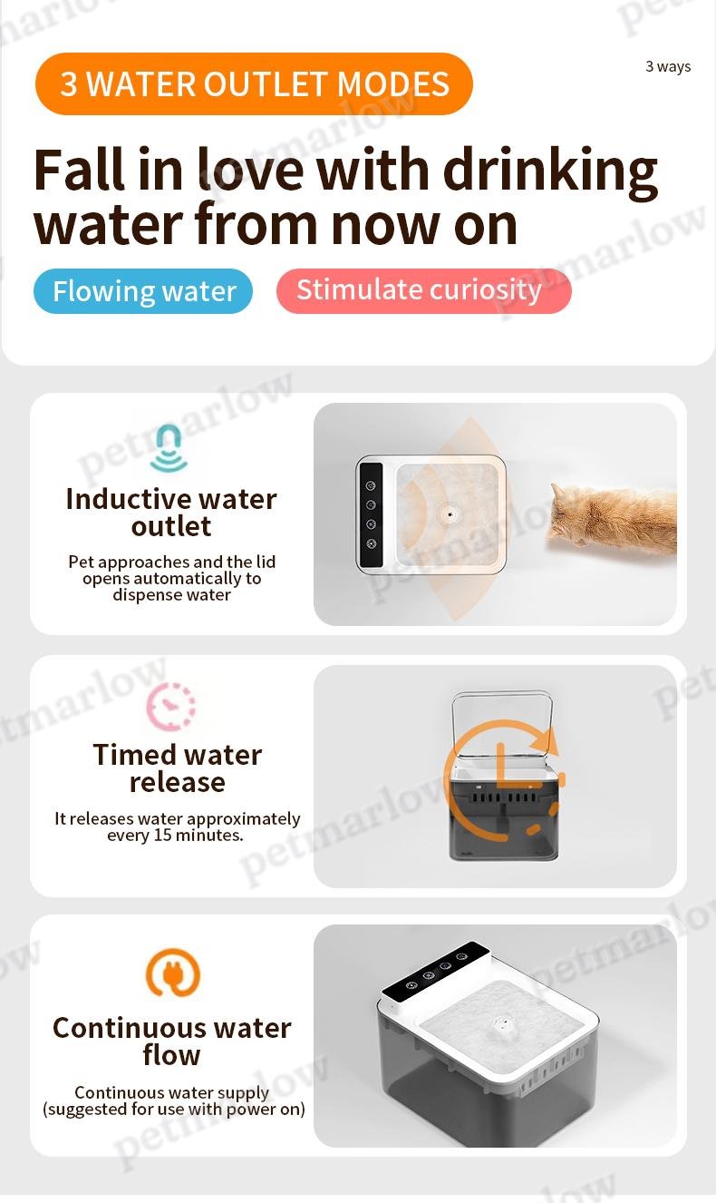 Wireless Charging Cat Water Fountain – view 5