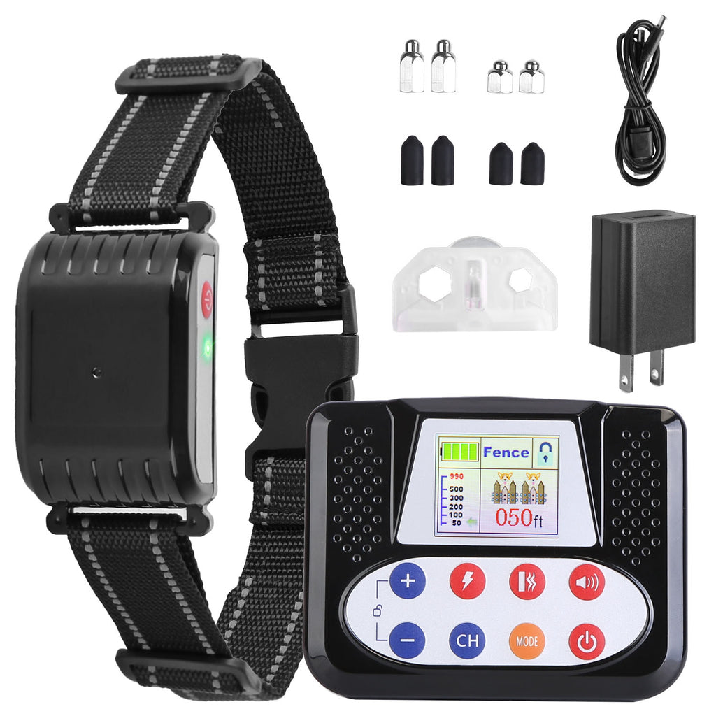 Wireless Dog Training Collar with Remote Fence System – System