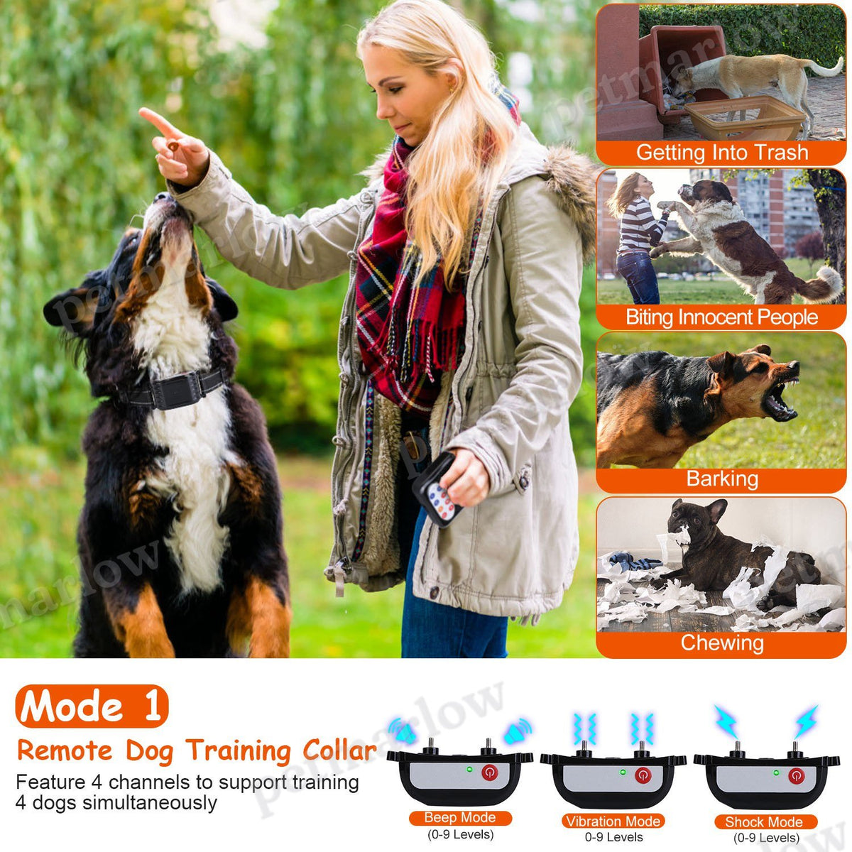 Wireless Dog Training Collar with Remote Fence System – view 4