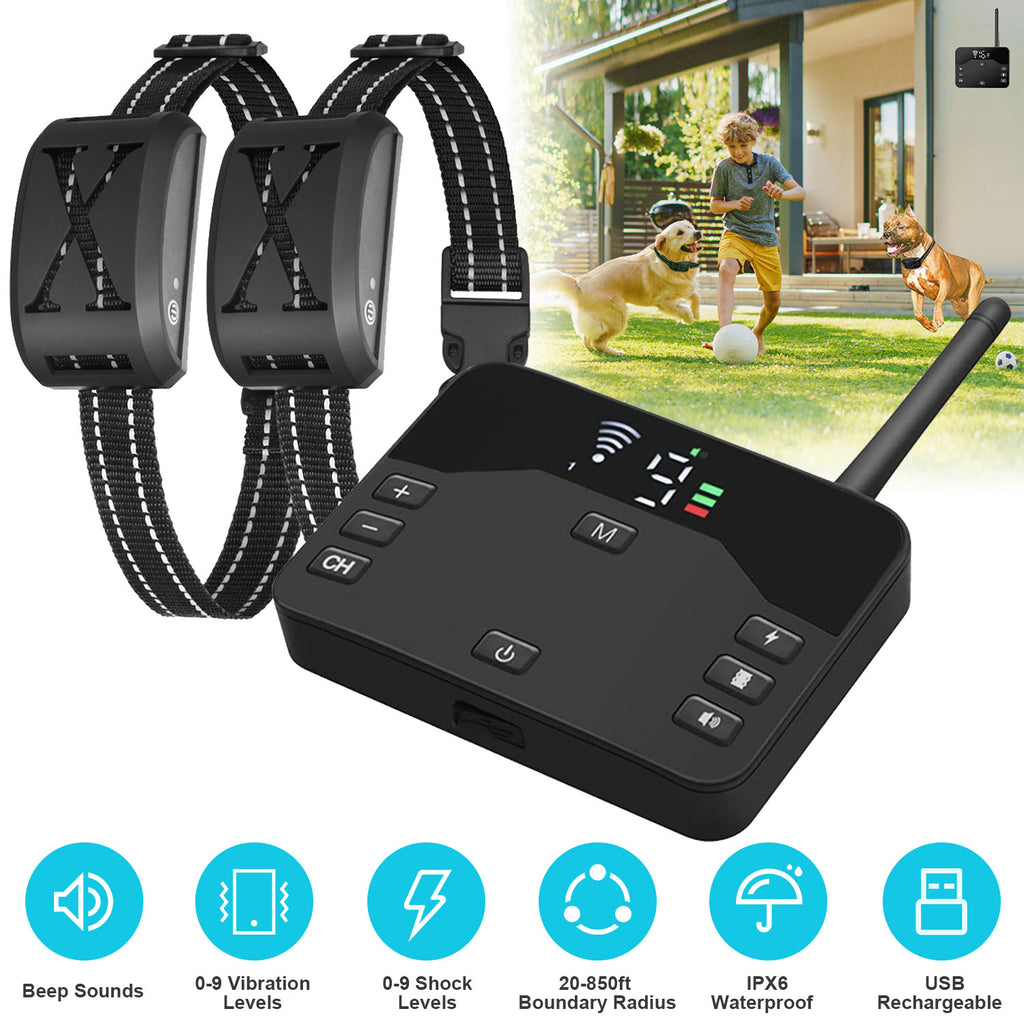 Wireless Electric Dog Fence and Training Collar System