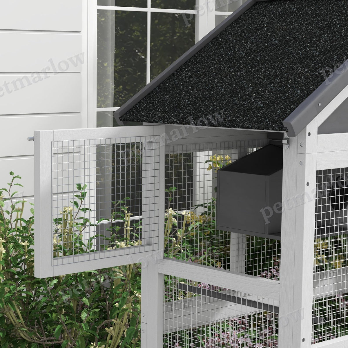 Wooden Bird Aviary with Slide-Out Tray for Finches and Parakeets – view 5