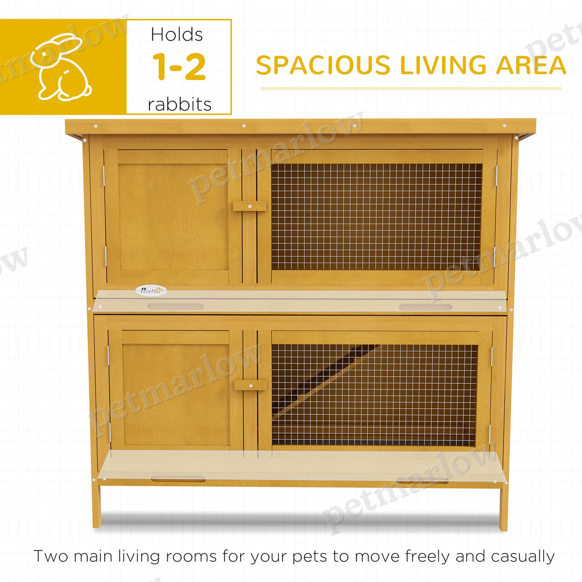 Wooden Bunny Hutch with Ramp for Indoor/Outdoor Use – view 4