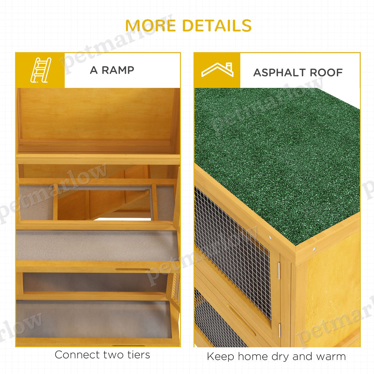 Wooden Bunny Hutch with Ramp for Indoor/Outdoor Use – view 5