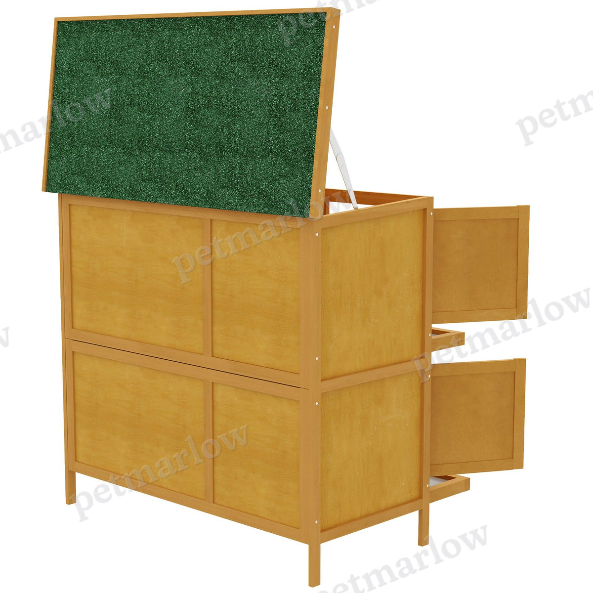 Wooden Bunny Hutch with Ramp for Indoor/Outdoor Use – view 6