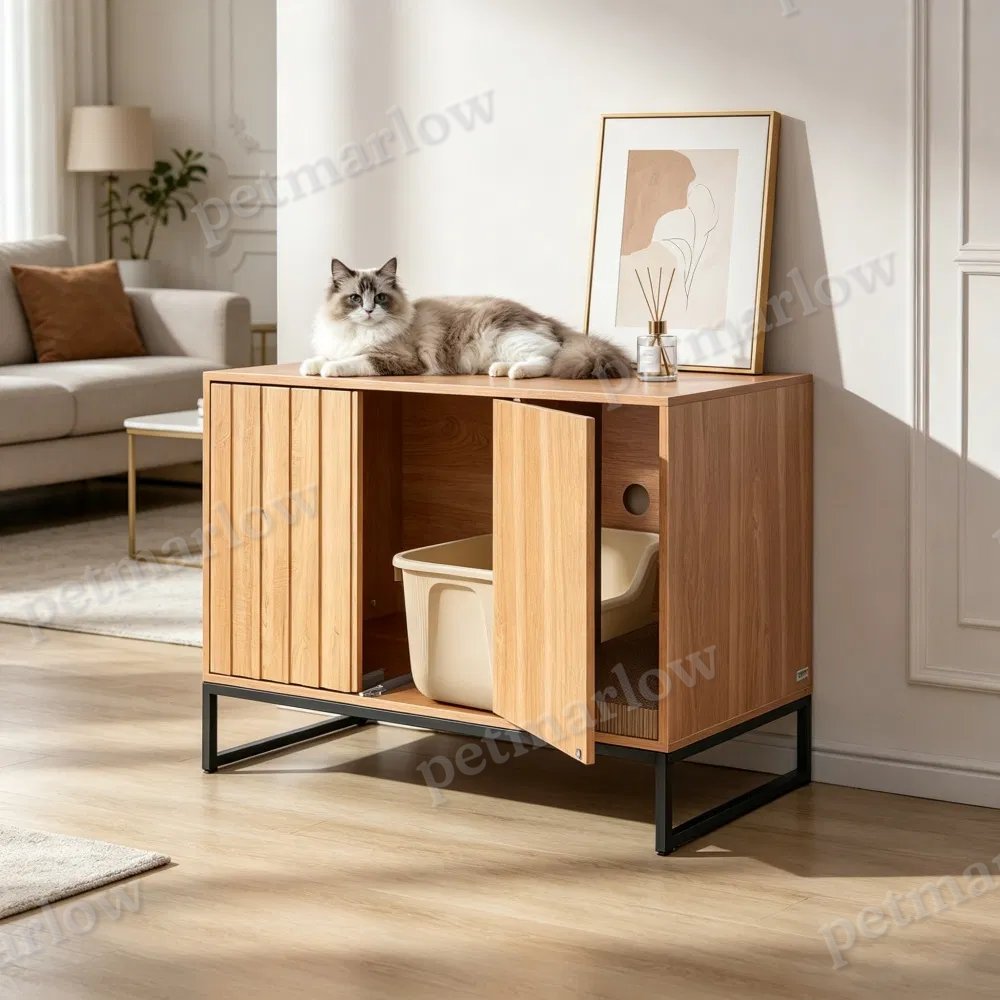 Wooden Cat Box Cabinet – view 4
