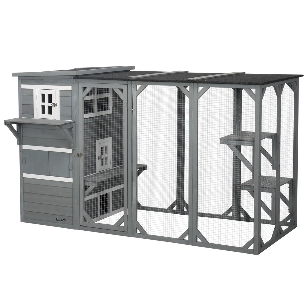 Wooden Cat Catio for Outdoor Use