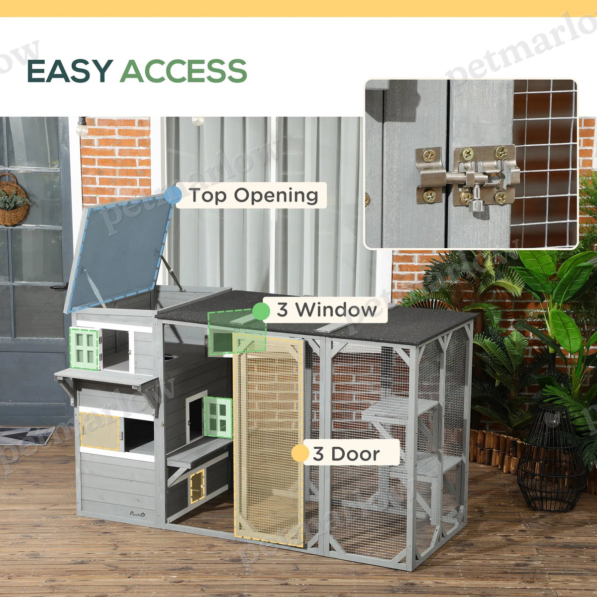 Wooden Cat Catio for Outdoor Use – view 6