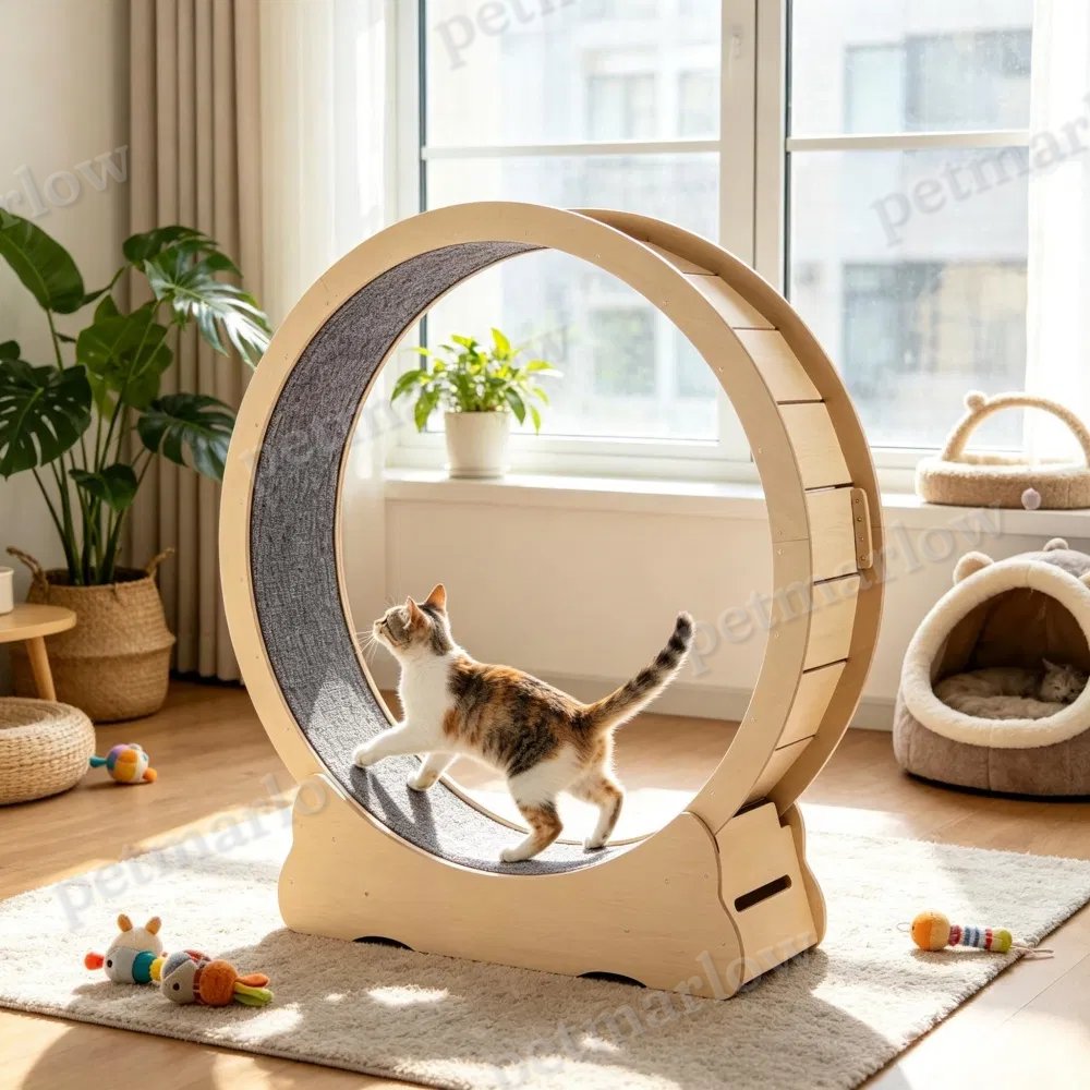 Wooden Cat Exercise Wheel for Active Play – view 3