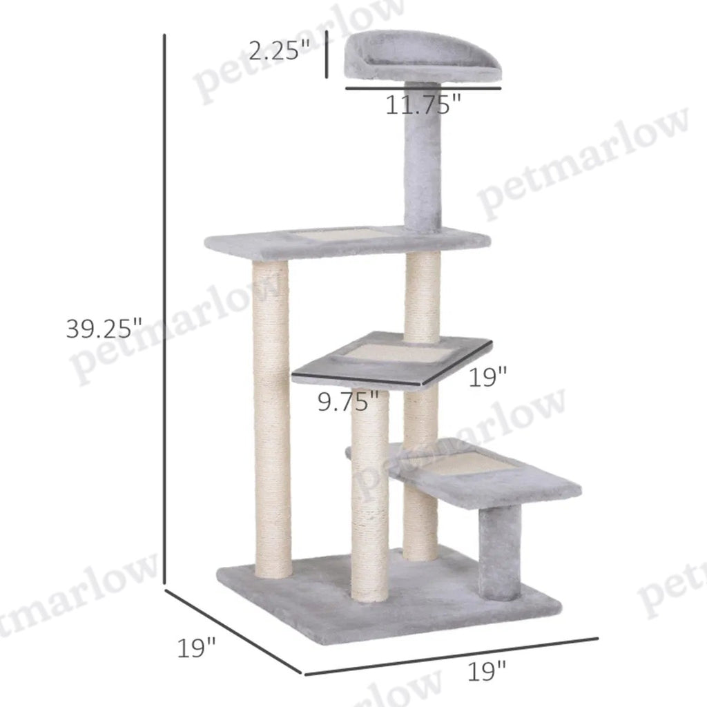 Wooden Cat House with Shelves and Perches – view 3