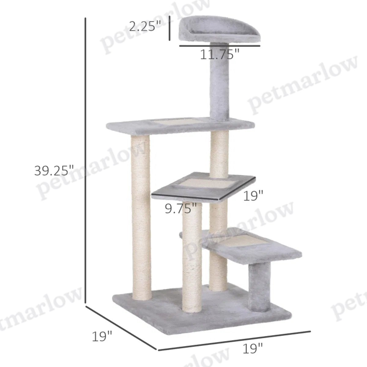 Wooden Cat House with Shelves and Perches – view 3