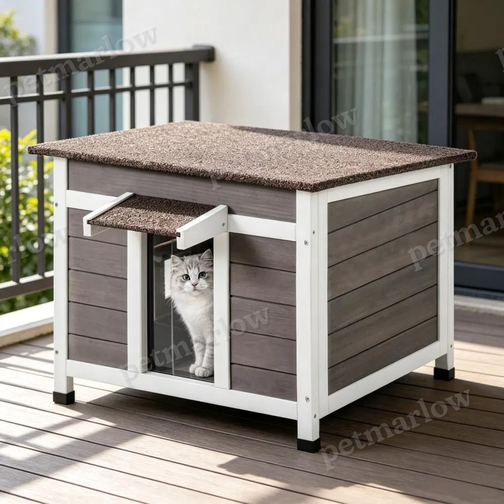 Wooden Cat House with Waterproof Protection and Easy Cleaning – view 6