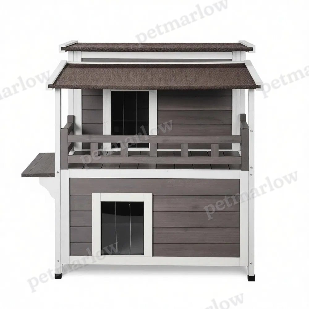 Wooden Cat House with Waterproof Protection for Outdoor Use – view 6