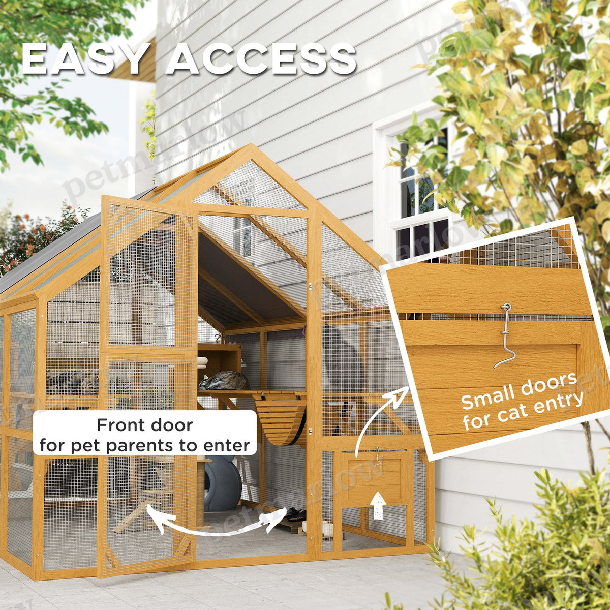 Wooden Catio Outdoor Cat Enclosure for Cats – view 6