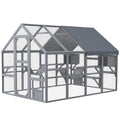 Wooden Catio Outdoor Cat Enclosure – Gray / 1240x740x230 mm