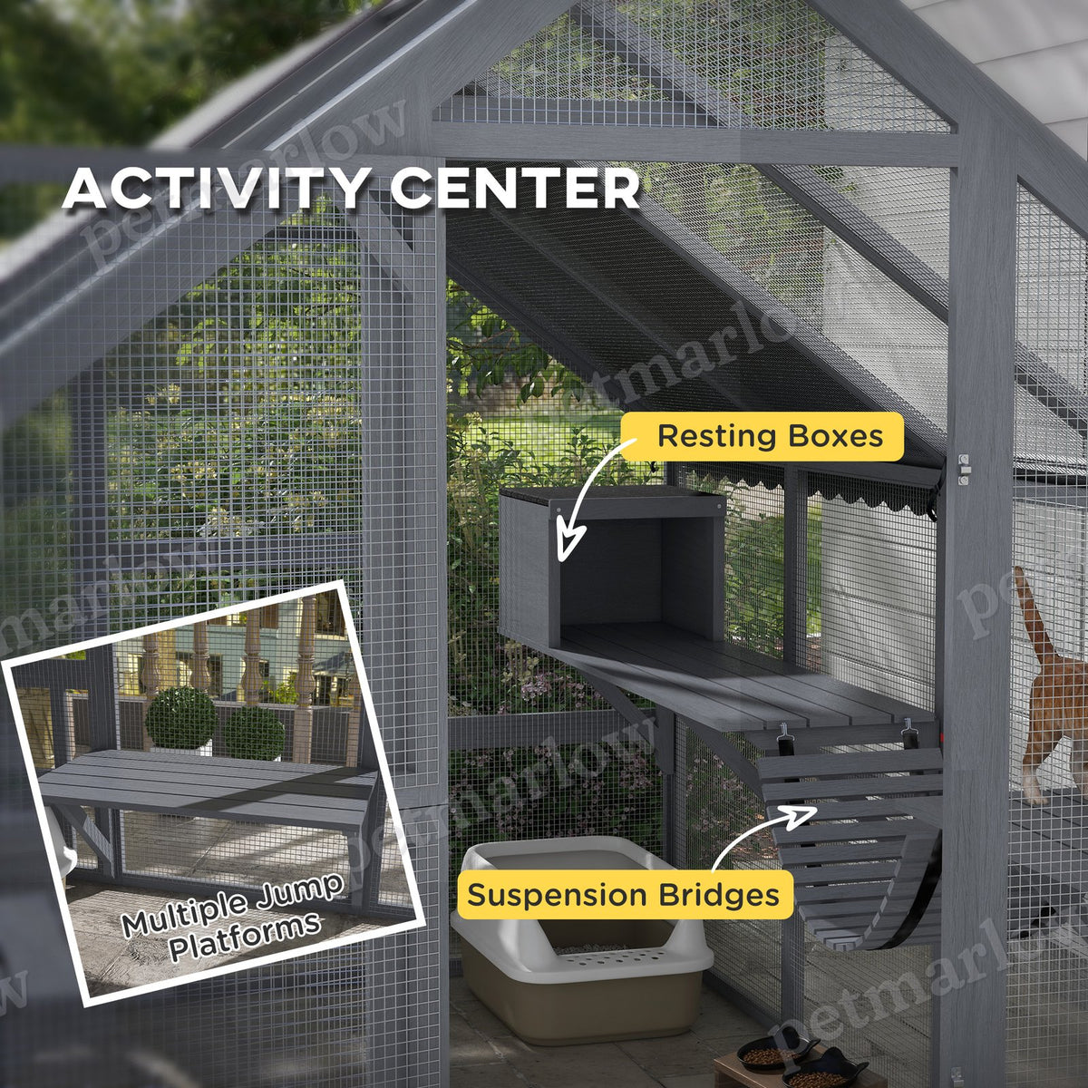 Wooden Catio Outdoor Cat Enclosure – view 5