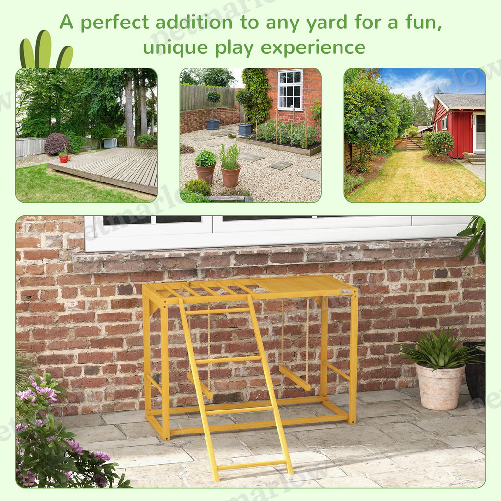 Wooden Chicken Activity Play with Swing Set for Poultry – view 3