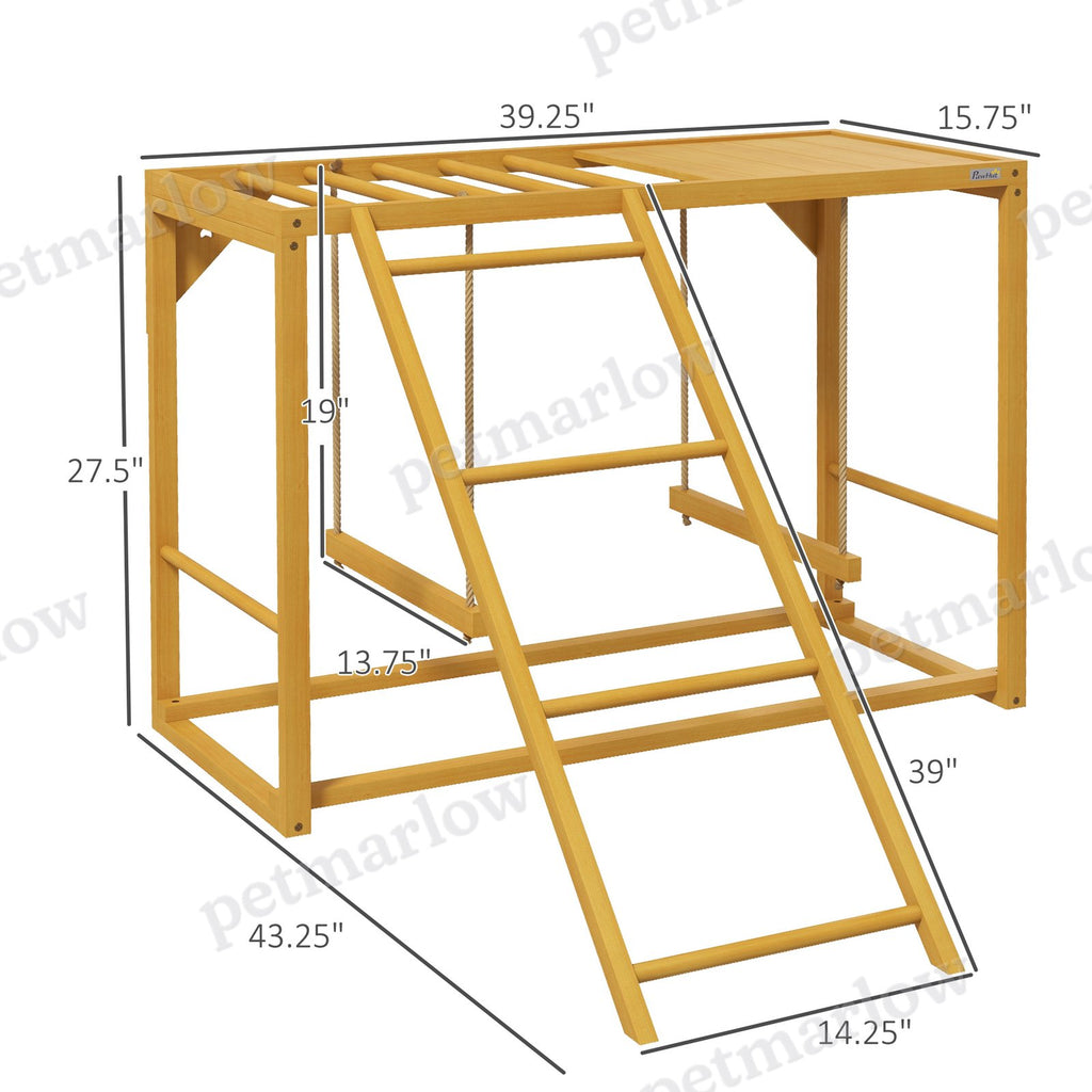 Wooden Chicken Activity Play with Swing Set for Poultry – view 5