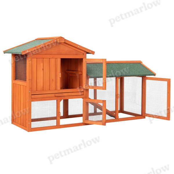 Wooden Chicken Coop and Rabbit Hutch for Small Animals – view 2
