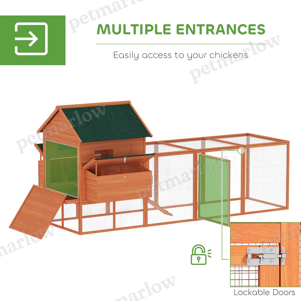 Wooden Chicken Coop for 4-6 Chickens with Outdoor Run – view 5