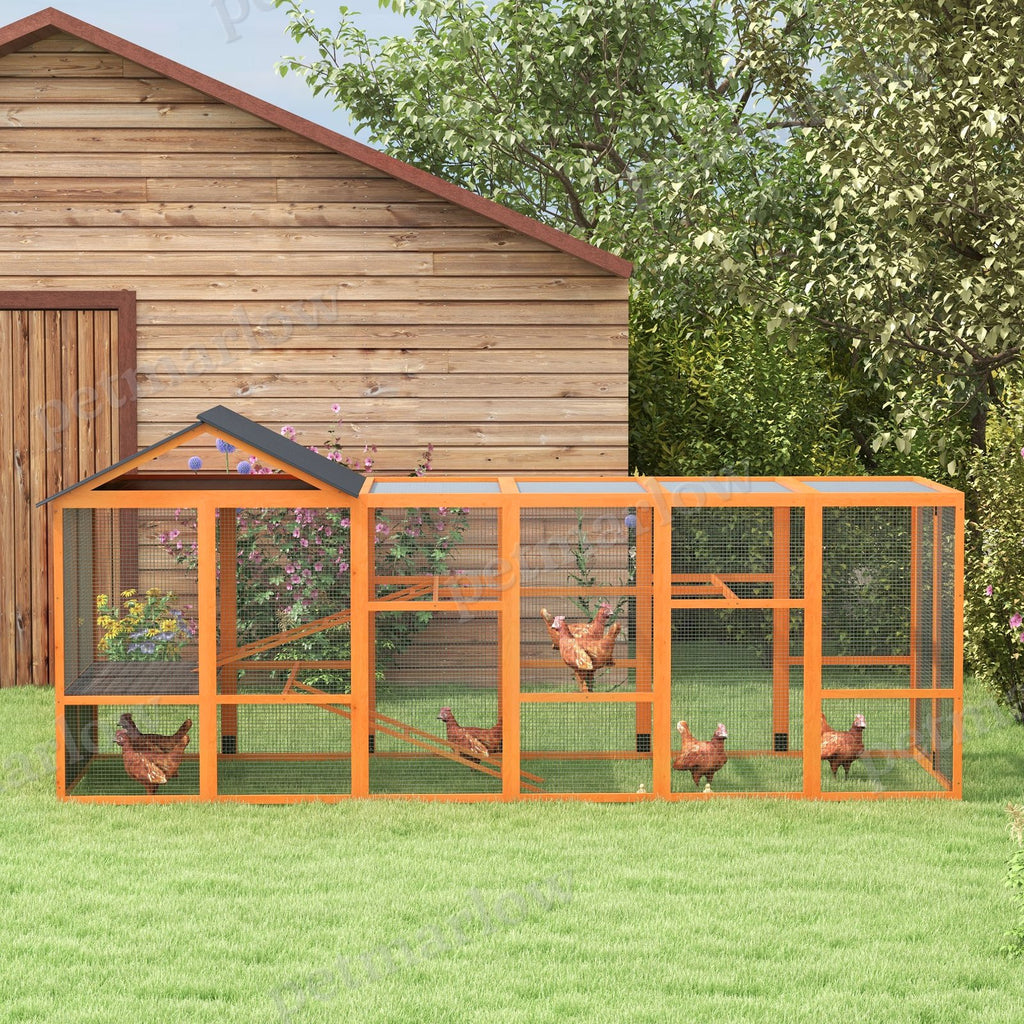 Wooden Chicken Coop Run for 6-10 Chickens with Storage – view 5