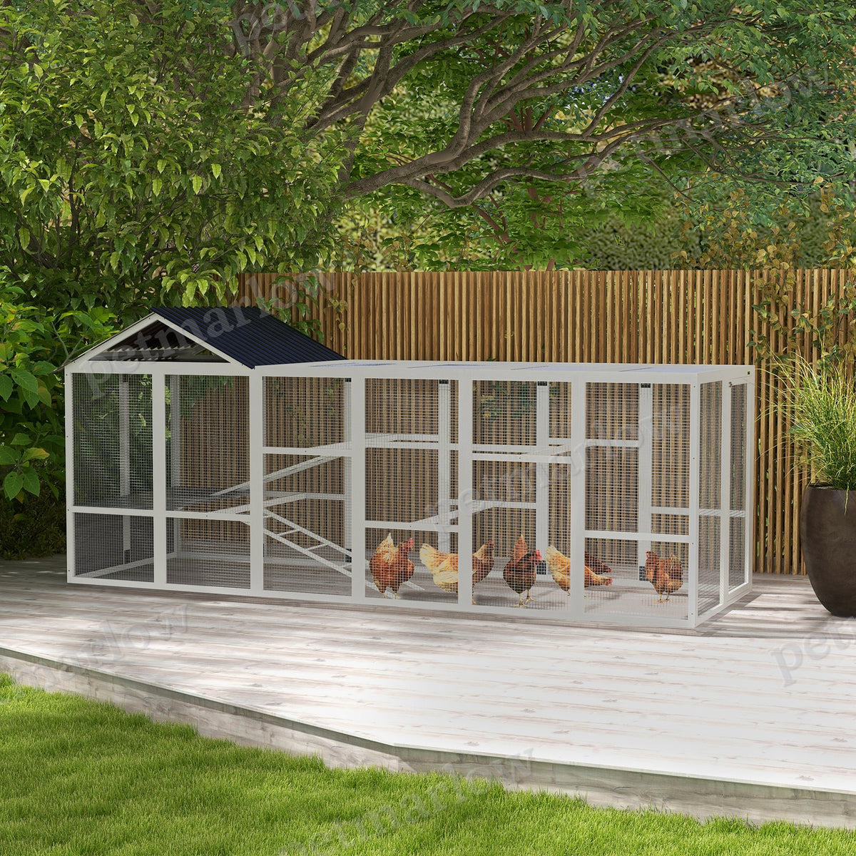 Wooden Chicken Coop Run for 6-10 Chickens – view 5