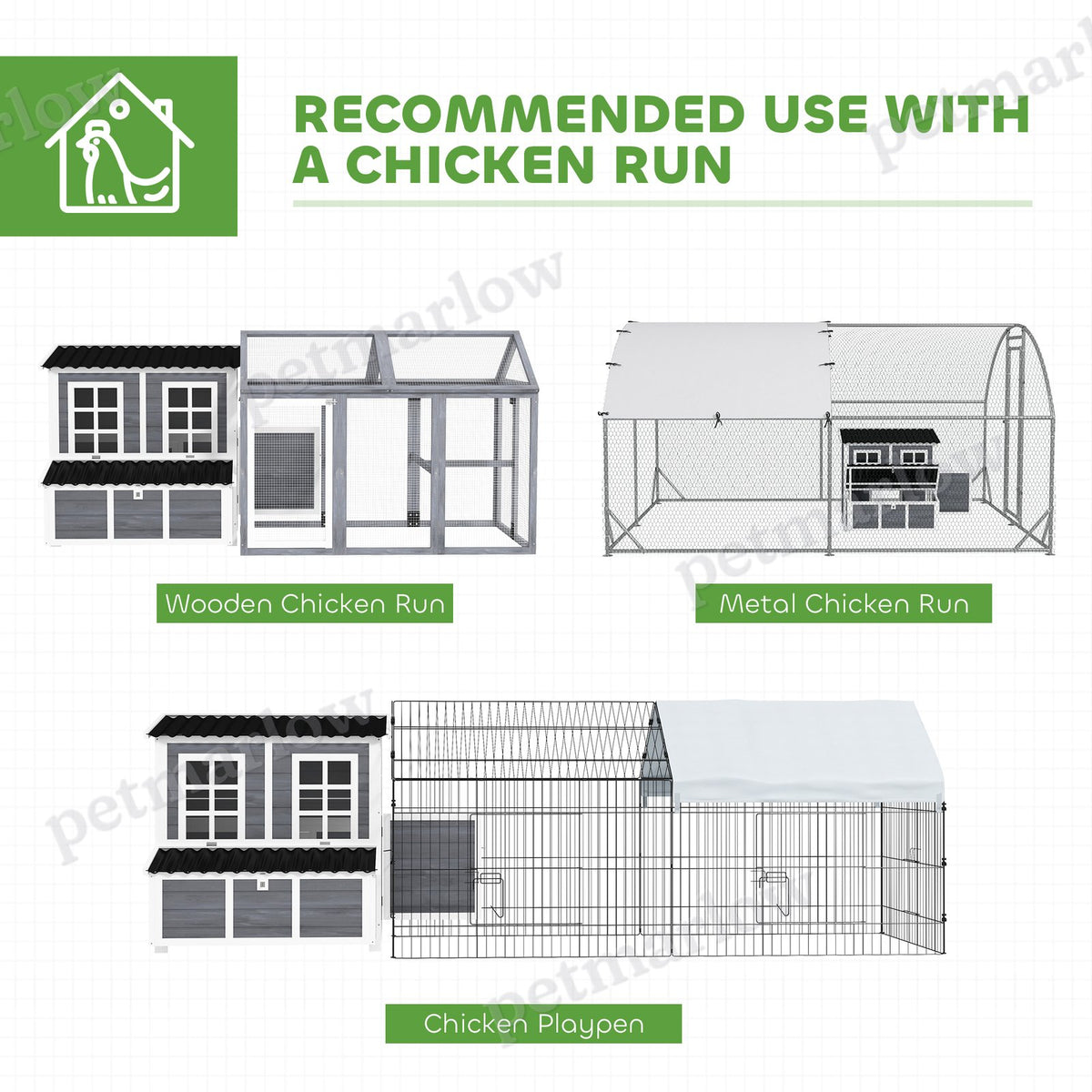 Wooden Chicken Coop with Nesting Box and Pull-Out Tray – view 6