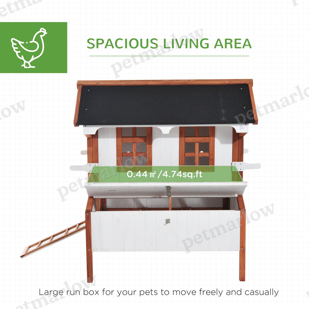 Wooden Chicken Coop with Nesting Box and Ramp Access – view 4