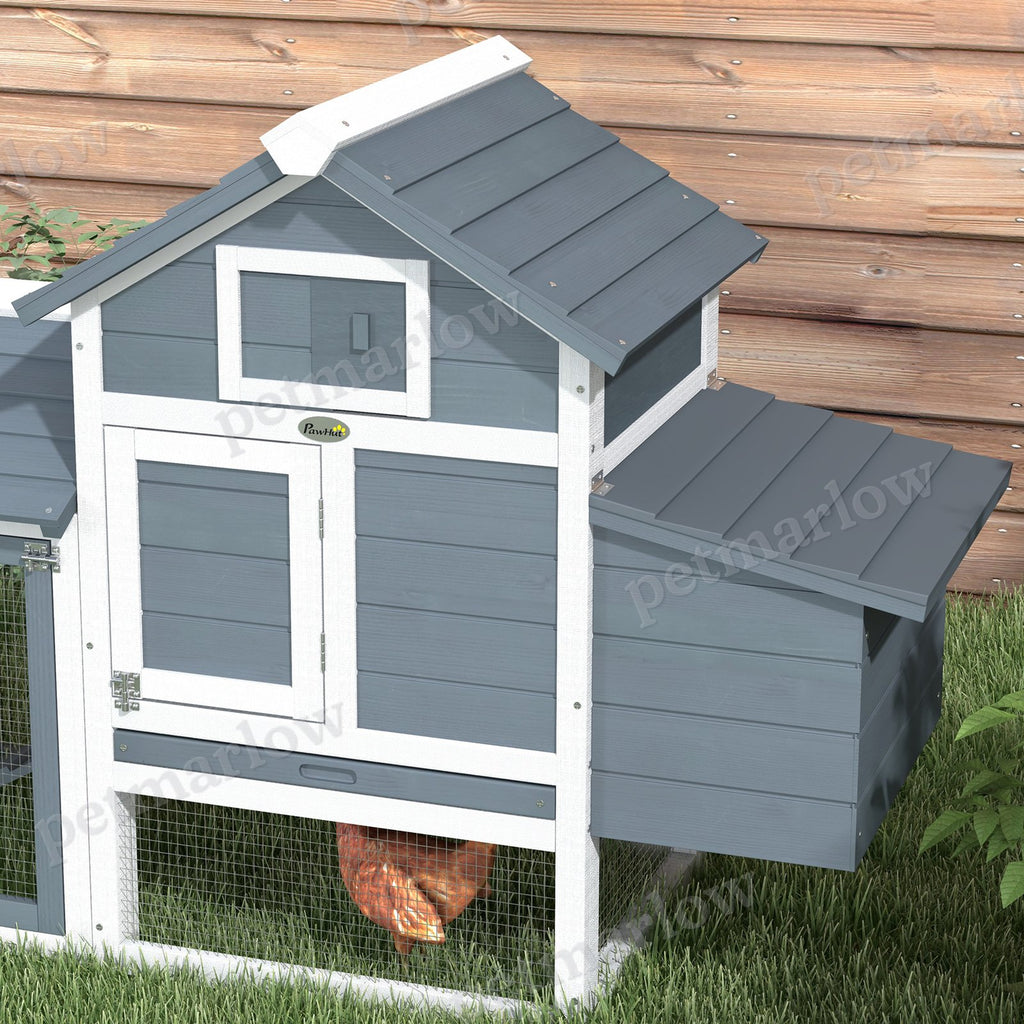 Wooden Chicken Coop with Nesting Box and Removable Tray – view 5
