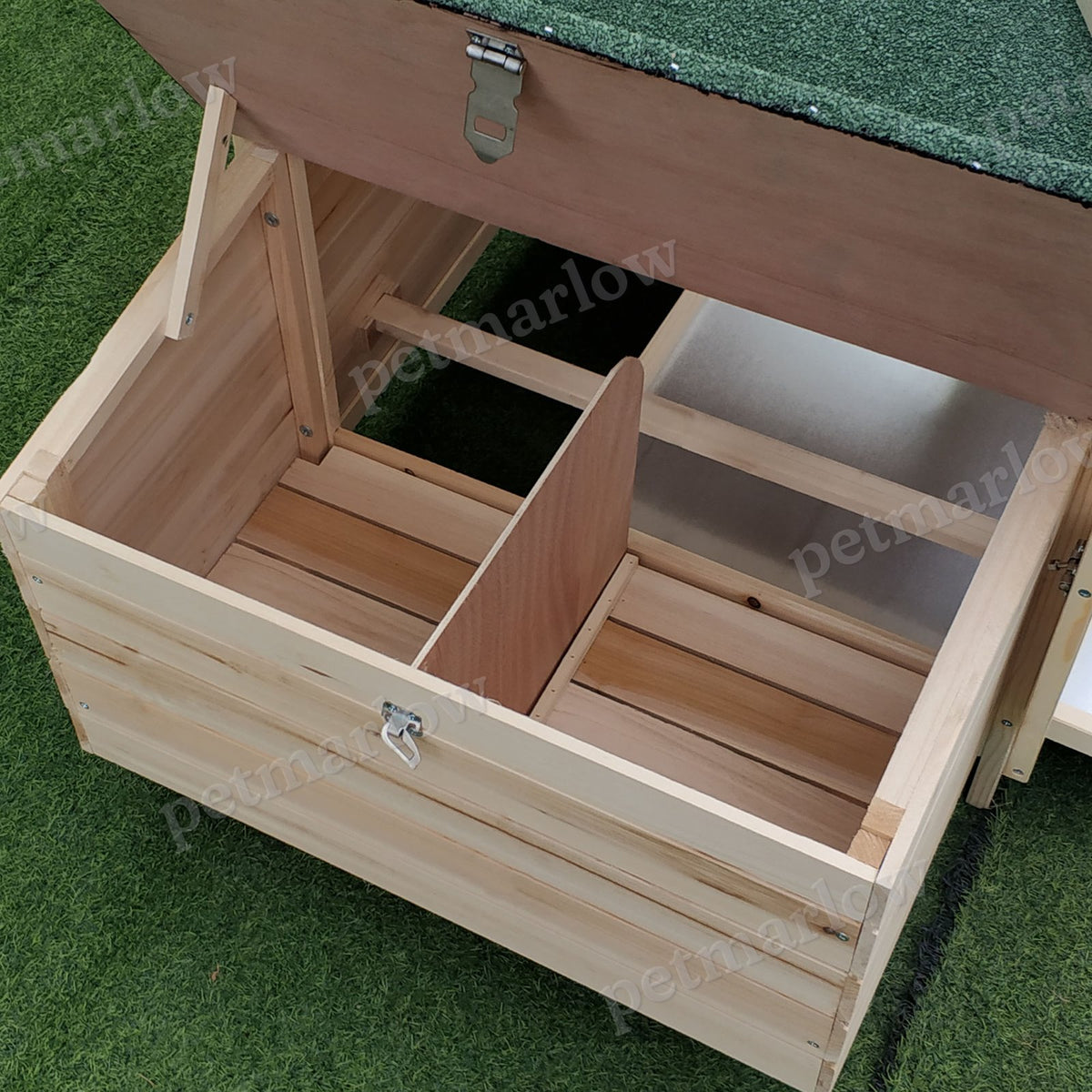 Wooden Chicken Coop with Nesting Box and Removable Tray – view 6