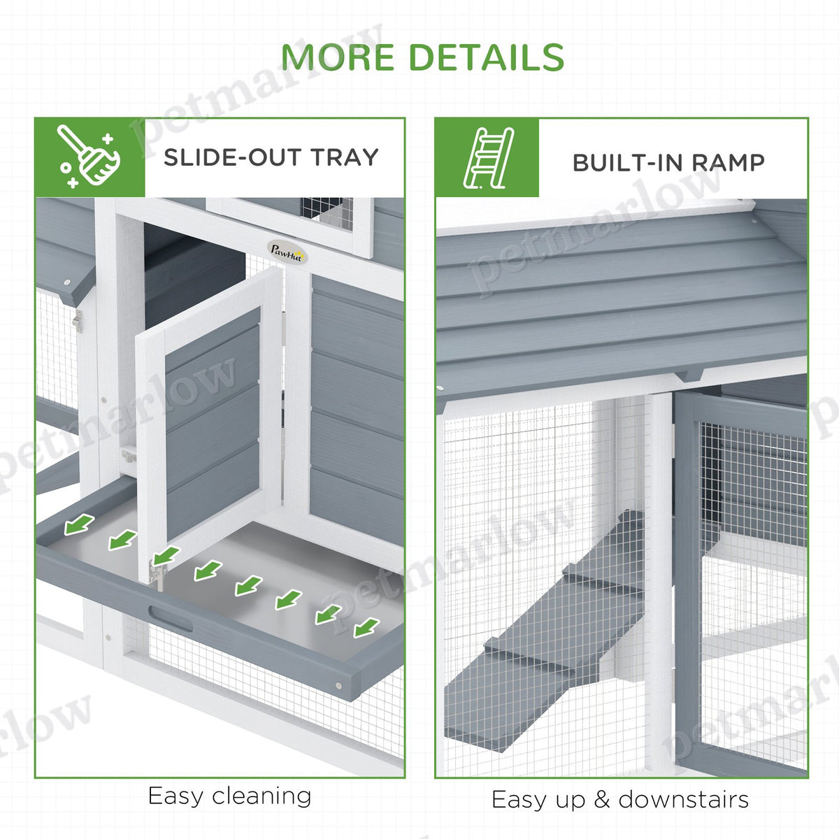 Wooden Chicken Coop with Nesting Box and Removable Tray – view 6