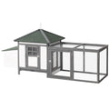 Wooden Chicken Coop with Nesting Box for Backyard Poultry – Grey / 1040x680x280 mm