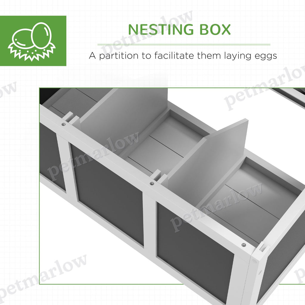 Wooden Chicken Coop with Nesting Box for Up to 6 Chickens – view 4