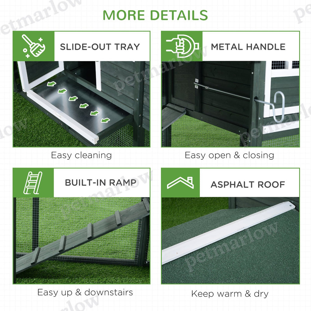 Wooden Chicken Coop with Run and Nesting Box – view 5