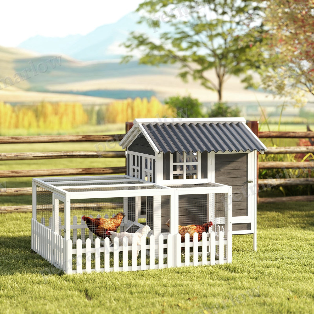 Wooden Chicken Coop with Run for 1-2 Chickens – view 6