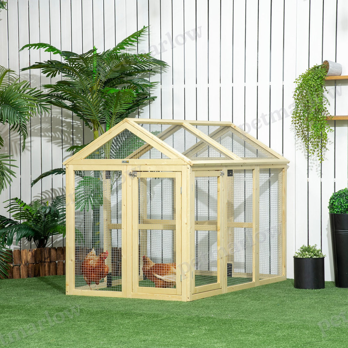Wooden Chicken Coop with Spacious Run for 1-3 Chickens – view 4