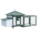 Wooden Chicken Coop with Weatherproof Roof and Nesting Box – White / 1040x680x260 mm