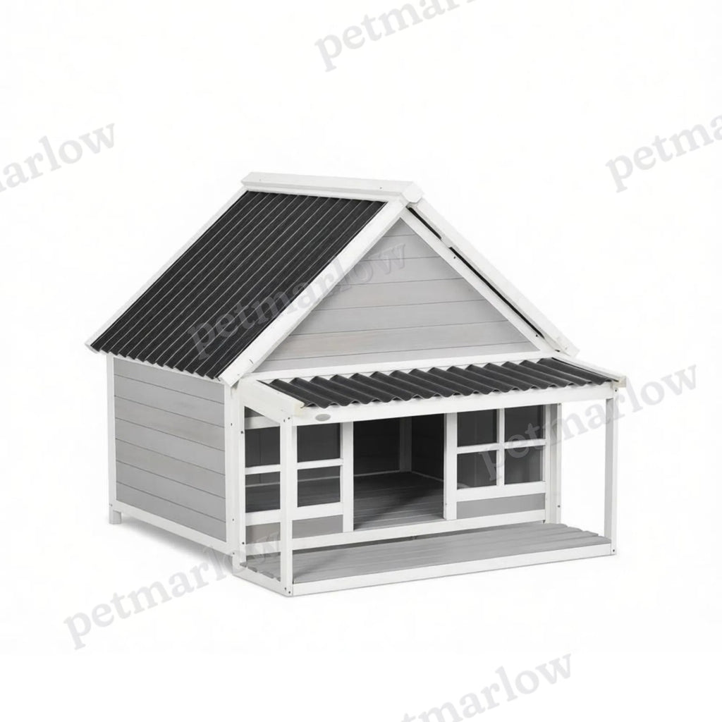 Wooden Dog House with Porch – view 3