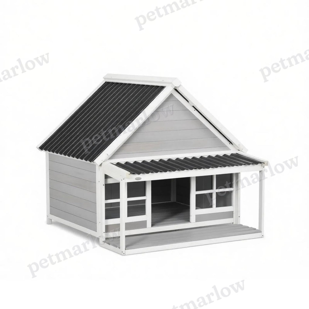 Wooden Dog House with Porch – view 3