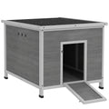 Wooden Duck Coop with Openable Roof and Removable Floor – Light Gray / 1070x830x180 mm