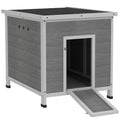 Wooden Duck Coop with Openable Roof and Removable Floor – Light Gray / 930x810x170 mm