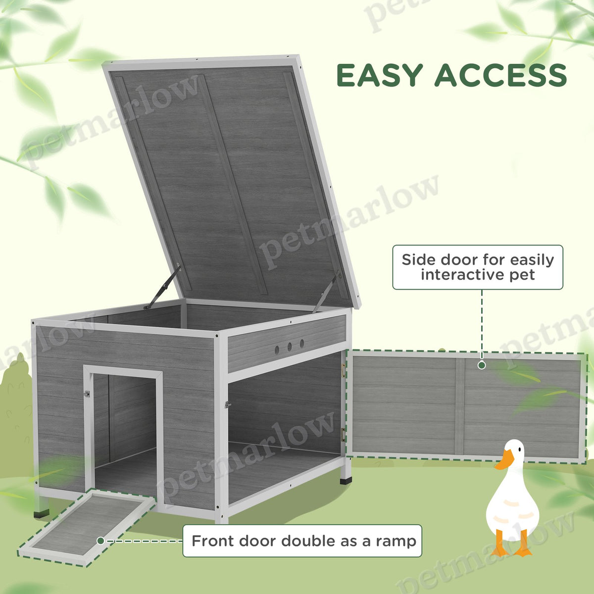 Wooden Duck Coop with Openable Roof and Removable Floor – view 5