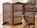 Wooden Freestanding Foldable Pet Gate for Dogs