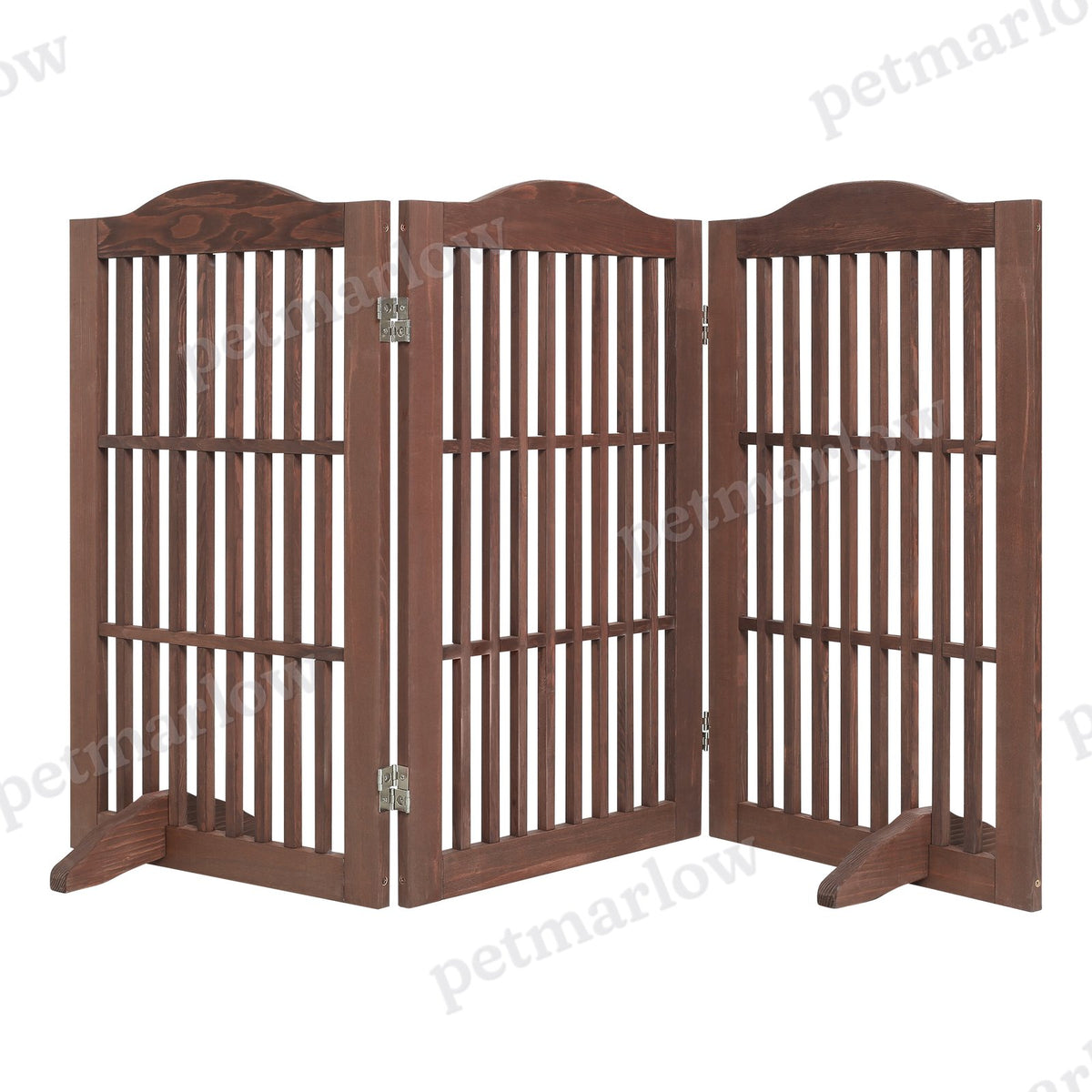Wooden Freestanding Foldable Pet Gate for Dogs – view 2