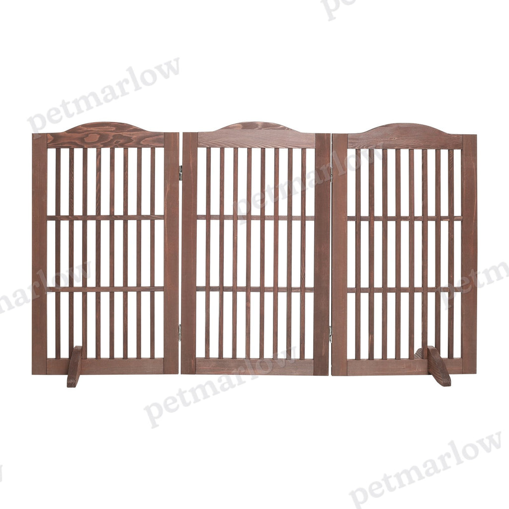 Wooden Freestanding Foldable Pet Gate for Dogs – view 4
