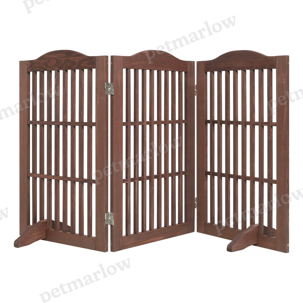 Wooden Freestanding Foldable Pet Gate for Dogs – view 5