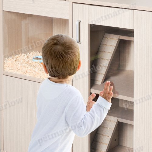 Wooden Guinea Pig Cage with Lockers and Openable Top – view 3