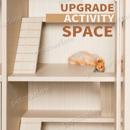 Wooden Guinea Pig Cage with Lockers and Openable Top – view 4