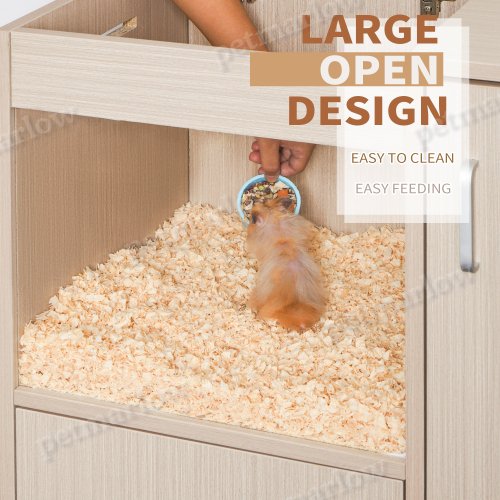 Wooden Guinea Pig Cage with Lockers and Openable Top – view 6