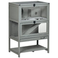 Wooden Hamster Cage with Storage and Accessories – Grey / 960x450x230 mm
